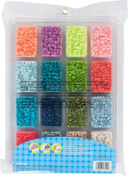 17605 Assorted Fuse Beads Kit with Storage Tray and Pattern Book for Arts and Crafts, Multicolor, 4001pcs