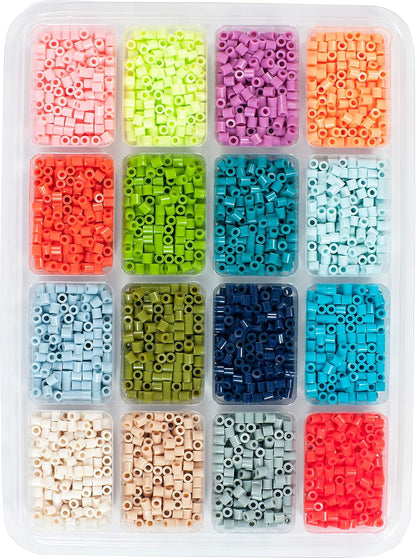 17605 Assorted Fuse Beads Kit with Storage Tray and Pattern Book for Arts and Crafts, Multicolor, 4001pcs