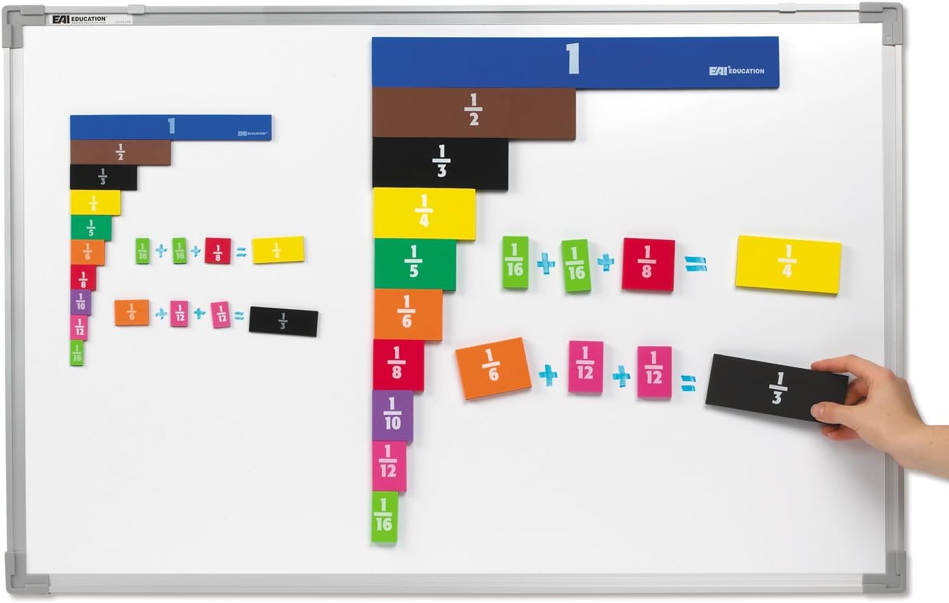 Jumbo Magnetic QuietShape® Foam Fraction Tiles - Set of 67