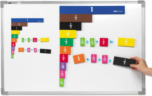 Jumbo Magnetic QuietShape® Foam Fraction Tiles - Set of 67