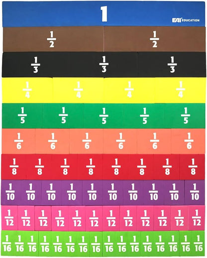 Jumbo Magnetic QuietShape® Foam Fraction Tiles - Set of 67