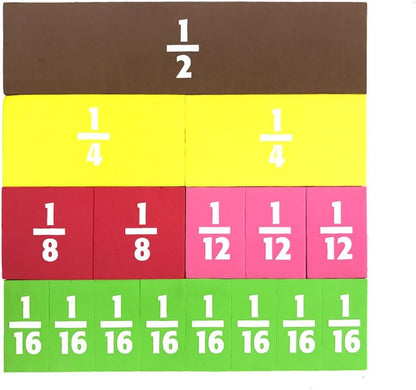 Jumbo Magnetic QuietShape® Foam Fraction Tiles - Set of 67
