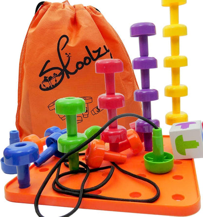 Peg Board Toddler Stacking Toys - Plastic Peg Board Toddler Toys