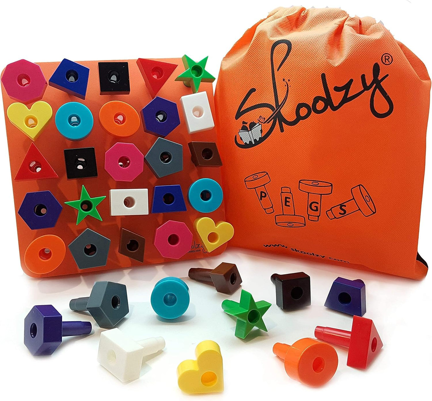Peg Board Toddler Stacking Toys - Plastic Peg Board Toddler Toys