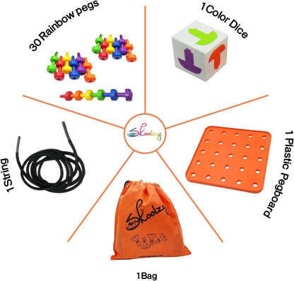 Peg Board Toddler Stacking Toys - Plastic Peg Board Toddler Toys