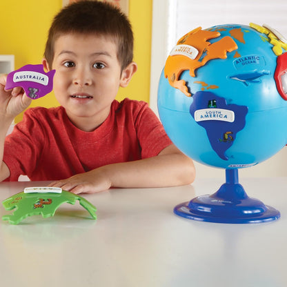 Puzzle Globe - Earth Montessori Toys, Preschool Classroom Must Haves, STEM World Puzzles, Educational Geography Games, Fine Motor Skills, Gifts for Boys and Girls