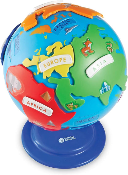 Puzzle Globe - Earth Montessori Toys, Preschool Classroom Must Haves, STEM World Puzzles, Educational Geography Games, Fine Motor Skills, Gifts for Boys and Girls