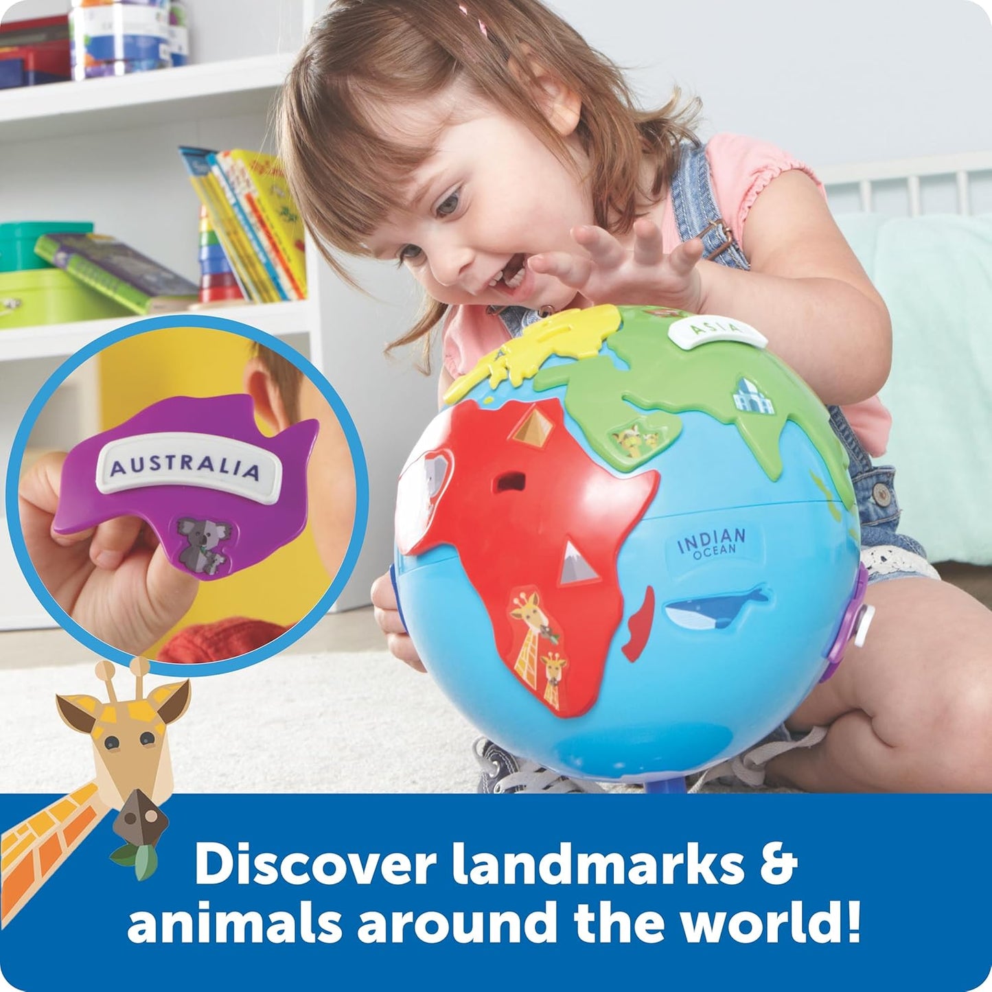 Puzzle Globe - Earth Montessori Toys, Preschool Classroom Must Haves, STEM World Puzzles, Educational Geography Games, Fine Motor Skills, Gifts for Boys and Girls