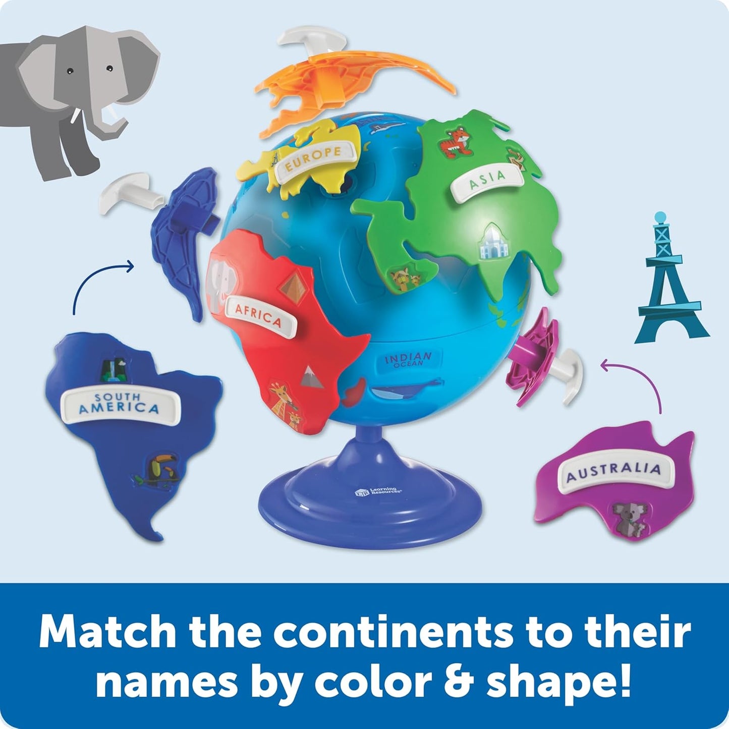 Puzzle Globe - Earth Montessori Toys, Preschool Classroom Must Haves, STEM World Puzzles, Educational Geography Games, Fine Motor Skills, Gifts for Boys and Girls