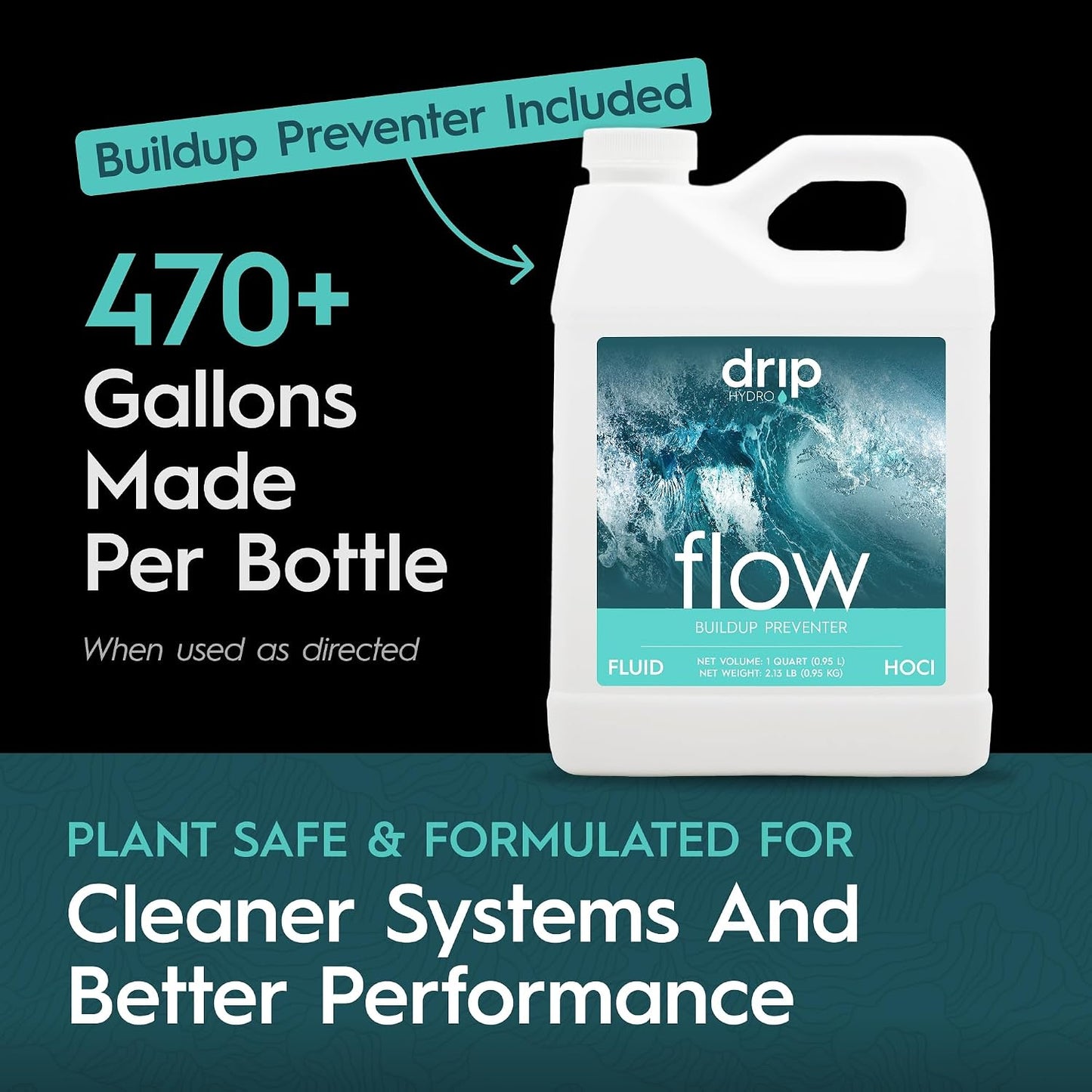 5-Part Nutrient Kit, Liquid Growth & Bloom Nutrition System, Base A, Base B, CaMg, Flex, Flow, Supports Growth to Bloom, pH Stable & Clean for Hydroponics, Soil and Coco, 5 Quarts Total