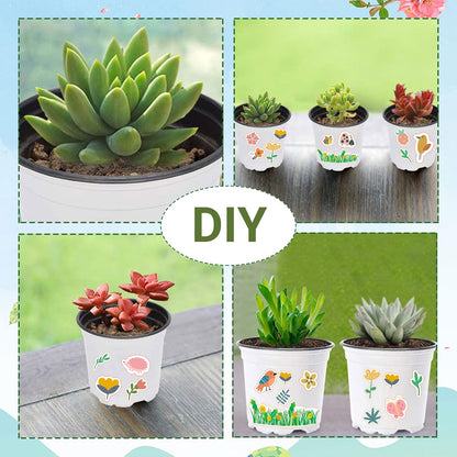 30 Pcs Garden Pot Craft Kit,Kindergarten Handmade Flower Pot Crafts with Stickers Plant Labels Name Tags,Flower Planting Growing Kit for Birthday Mothers Day Arts Kit