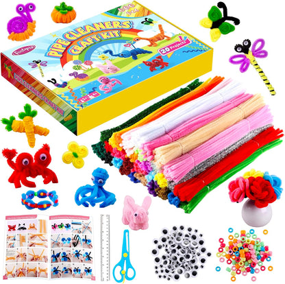 Pop Beads and Pipe Cleaners for Crafts, Arts and Crafts for Kids Ages 4-12