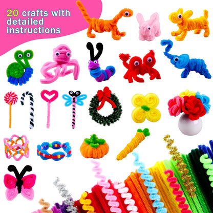 Pop Beads and Pipe Cleaners for Crafts, Arts and Crafts for Kids Ages 4-12