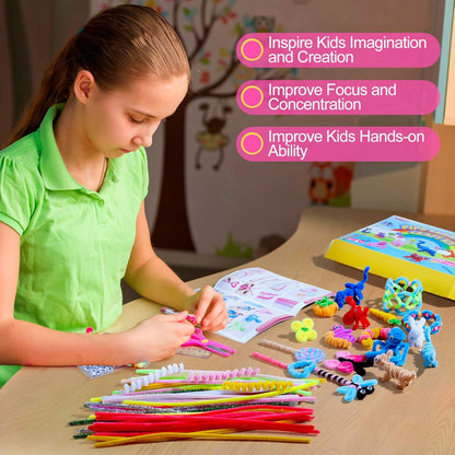 Pop Beads and Pipe Cleaners for Crafts, Arts and Crafts for Kids Ages 4-12