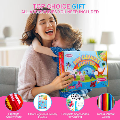 Pop Beads and Pipe Cleaners for Crafts, Arts and Crafts for Kids Ages 4-12