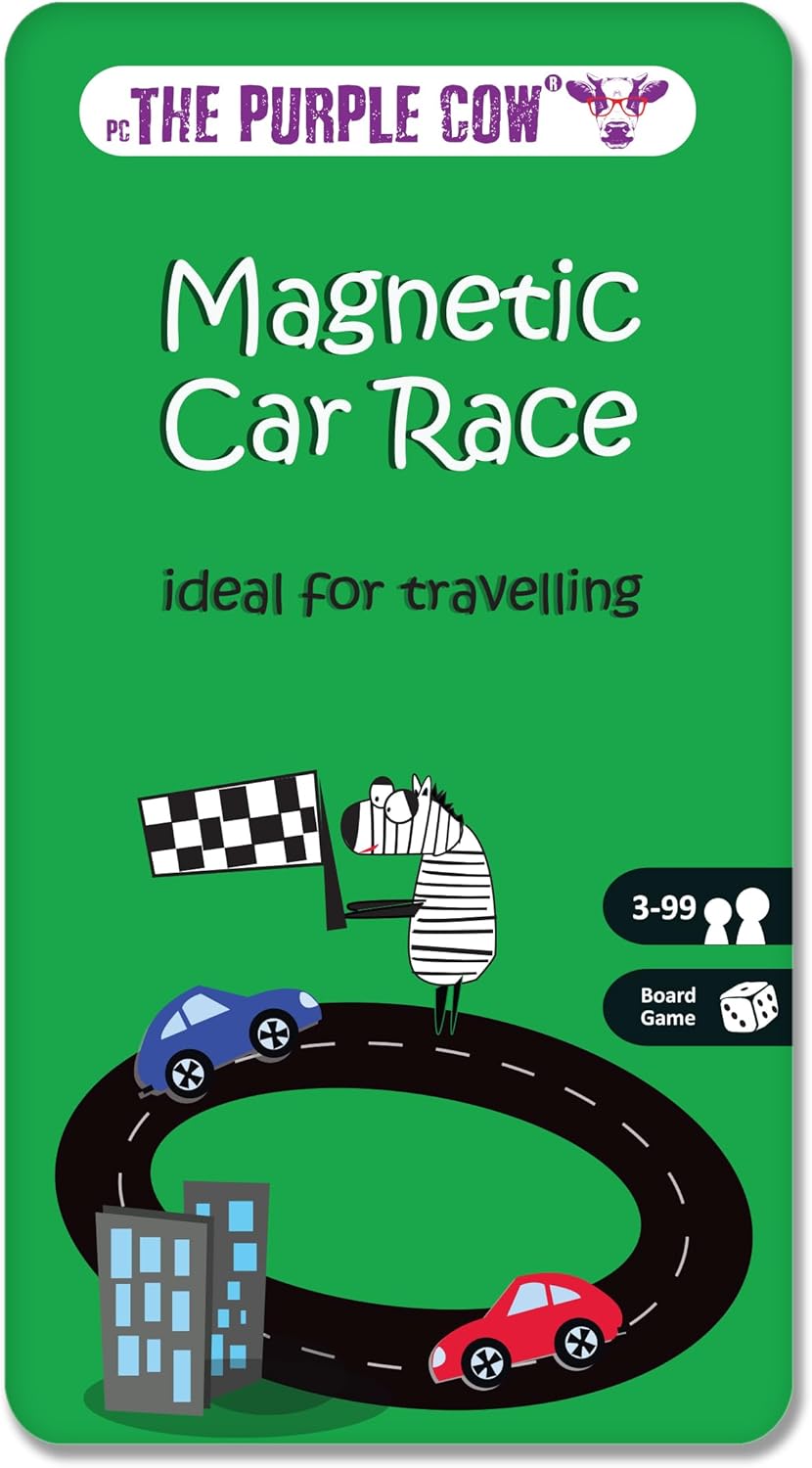 The Magnetic Travel Car Race Game - Airplane Games & Quiet Games. Game Box for Kids & Adults. Fun Game Where You Get to Race Each Other Around A Track