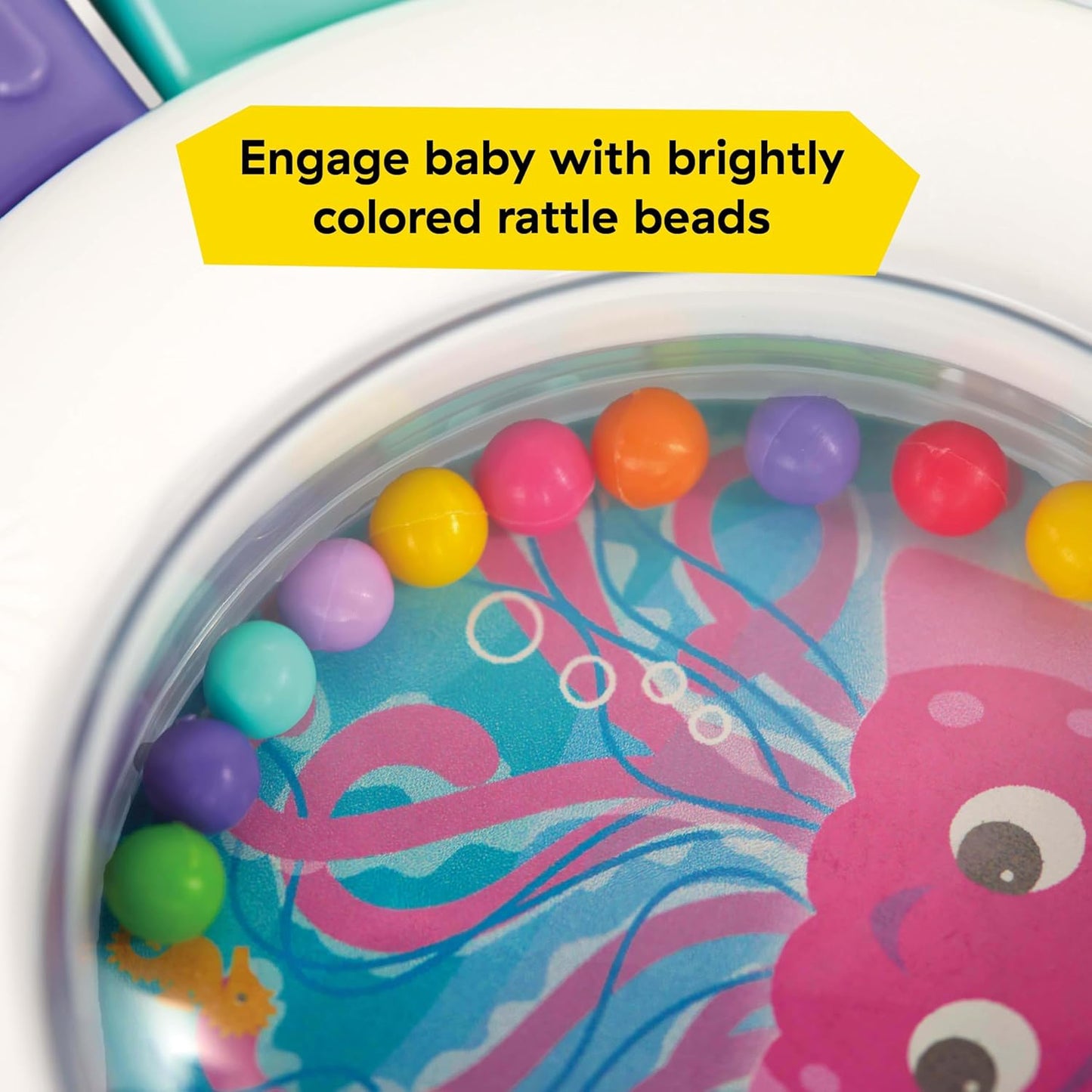 Octopus 3-in-1 Bubble Pop Dimple Fidget Toy and BPA Free Teether, Age 6 Months+