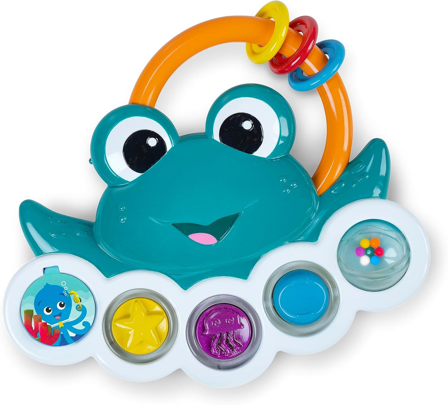 Octopus 3-in-1 Bubble Pop Dimple Fidget Toy and BPA Free Teether, Age 6 Months+