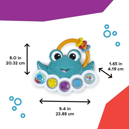 Octopus 3-in-1 Bubble Pop Dimple Fidget Toy and BPA Free Teether, Age 6 Months+