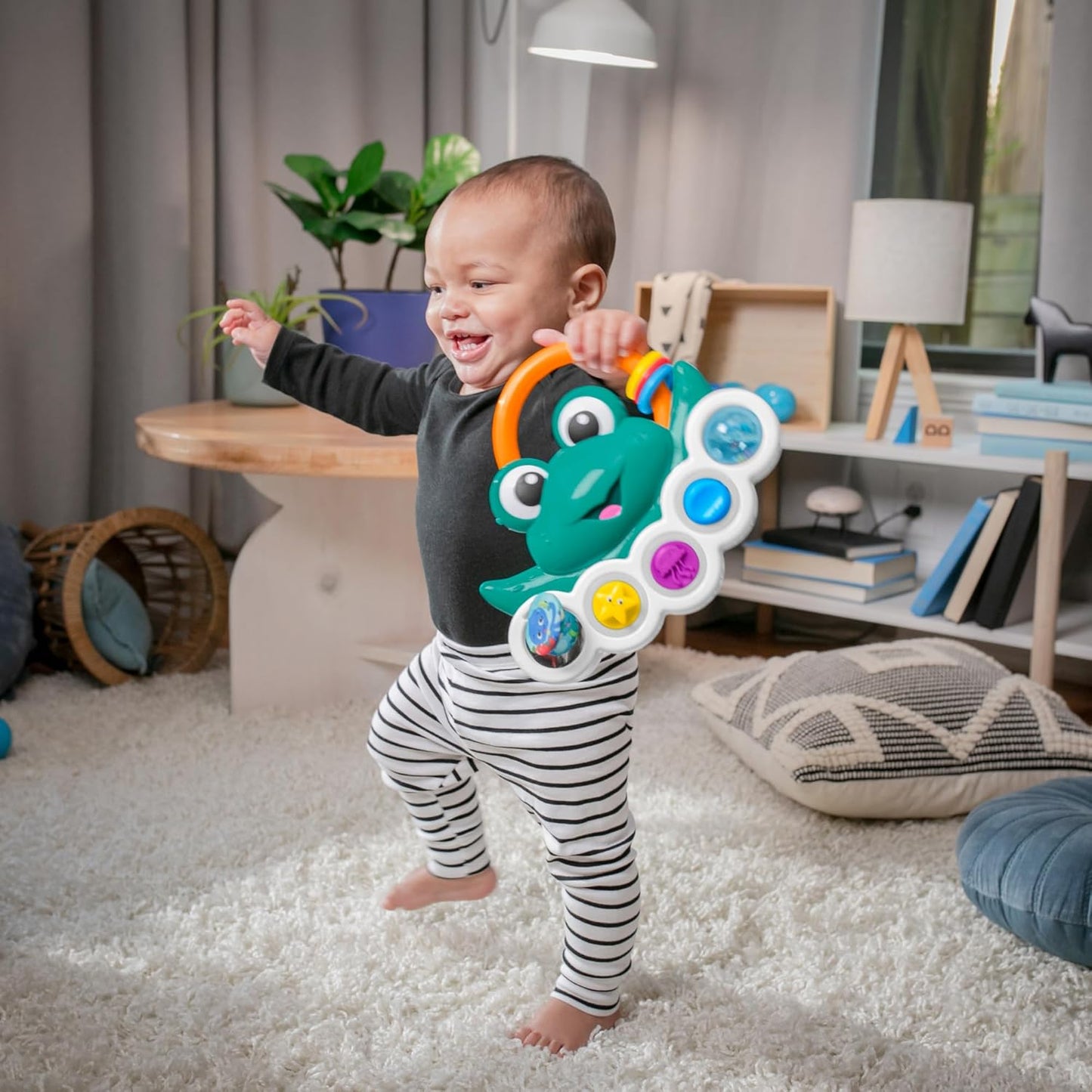 Octopus 3-in-1 Bubble Pop Dimple Fidget Toy and BPA Free Teether, Age 6 Months+
