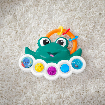Octopus 3-in-1 Bubble Pop Dimple Fidget Toy and BPA Free Teether, Age 6 Months+