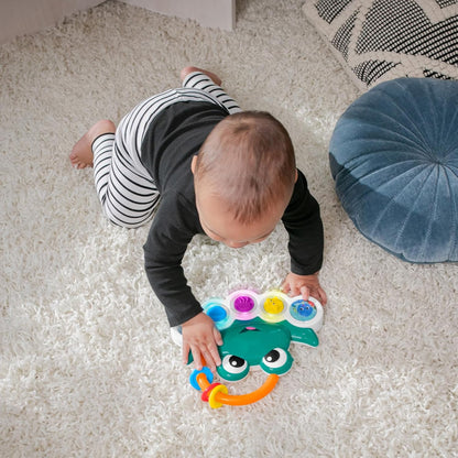 Octopus 3-in-1 Bubble Pop Dimple Fidget Toy and BPA Free Teether, Age 6 Months+