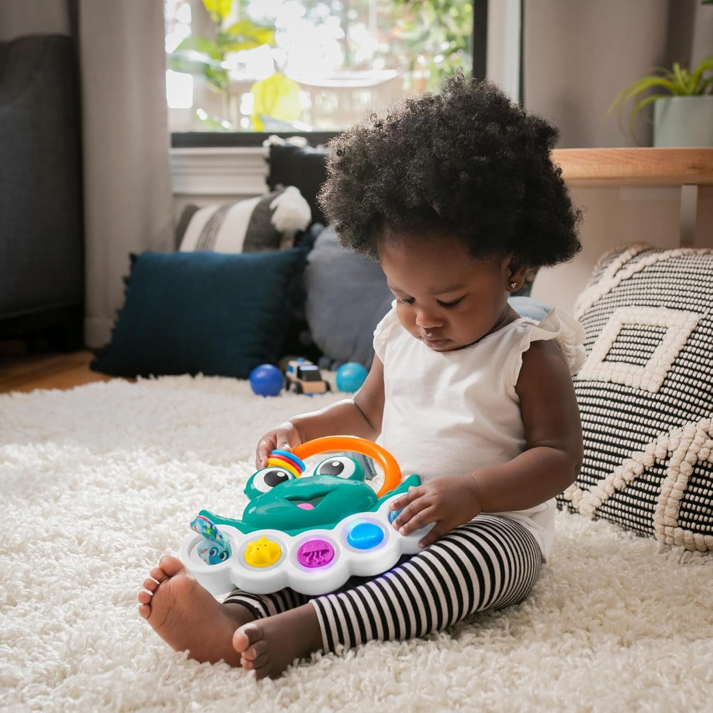 Octopus 3-in-1 Bubble Pop Dimple Fidget Toy and BPA Free Teether, Age 6 Months+