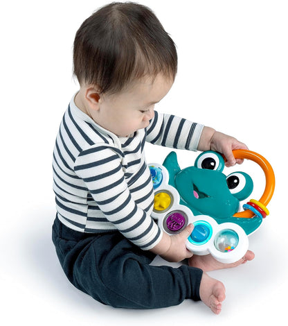 Octopus 3-in-1 Bubble Pop Dimple Fidget Toy and BPA Free Teether, Age 6 Months+