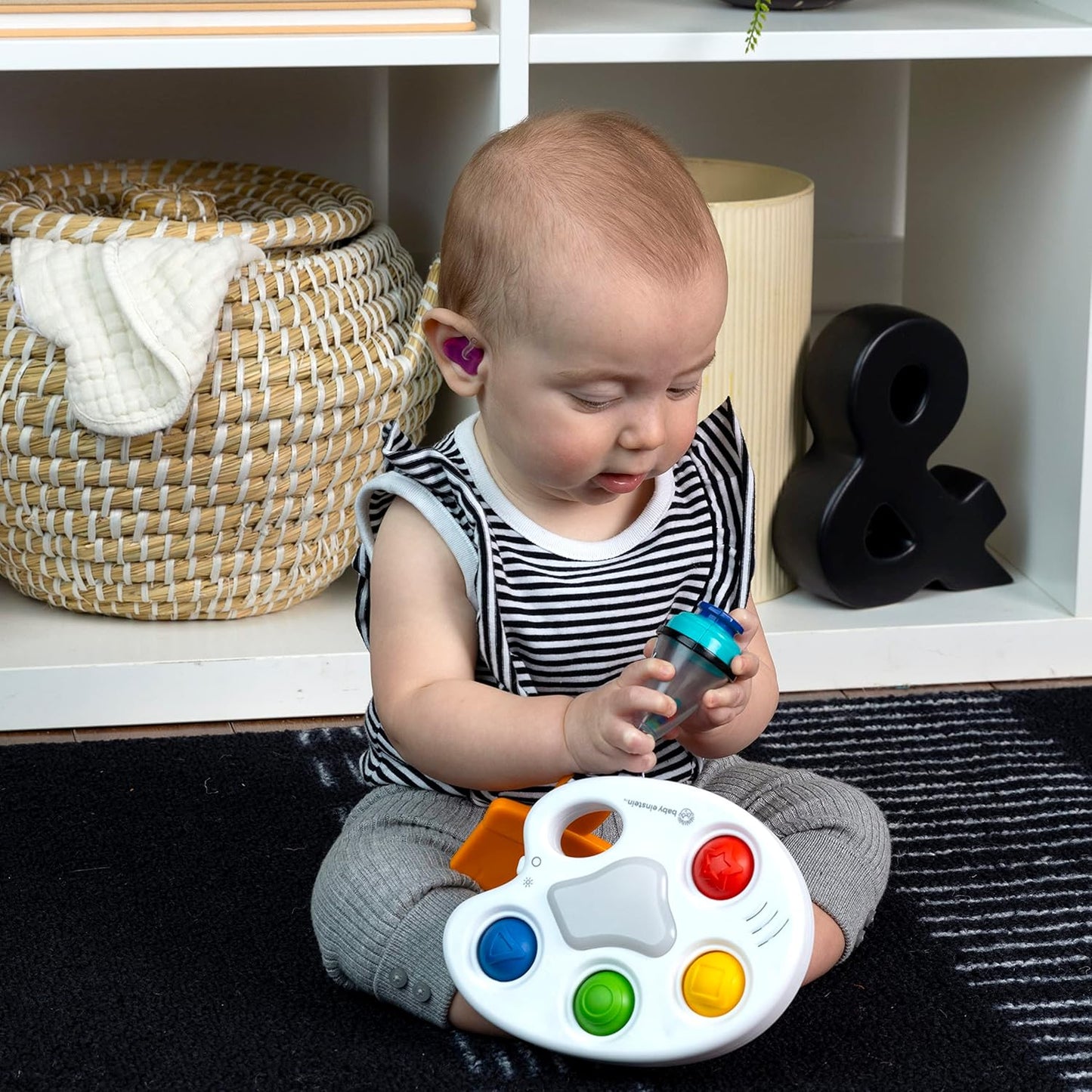 Octopus 3-in-1 Bubble Pop Dimple Fidget Toy and BPA Free Teether, Age 6 Months+