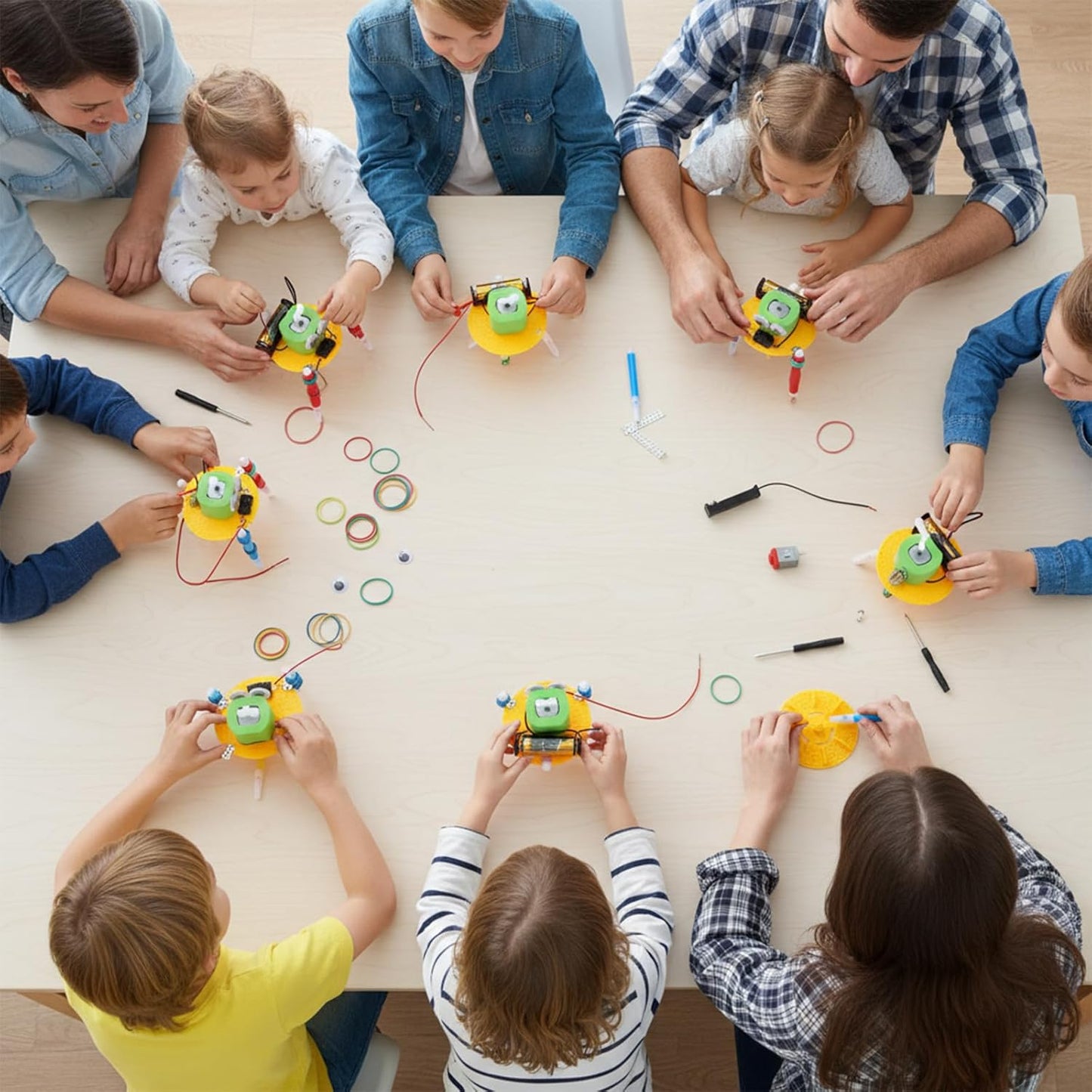 16 Pcs Doodling Robot Building Kits Stem Craft Kits for Kids 8-12, Stem Robotics Kit Toys Educational Robotics DIY Project for Classroom Activities Science Experiments and School Clubs