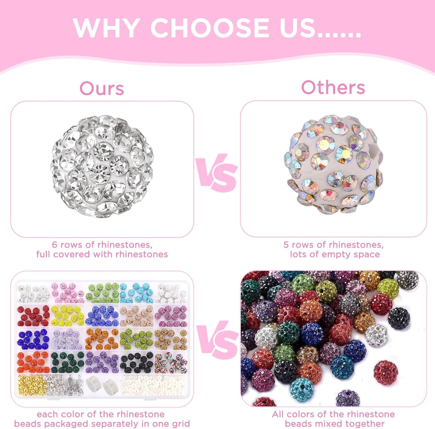 Pop Beads and Rhinestone Beads for Jewelry Making