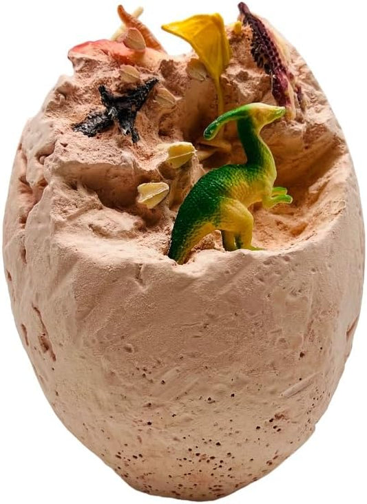 Jumbo Dino Egg Dig Kit for Kids-Excavate 12 Dinosaur Figures from 7" Egg - STEM Educational Toys for Boys & Girls, Age 6+