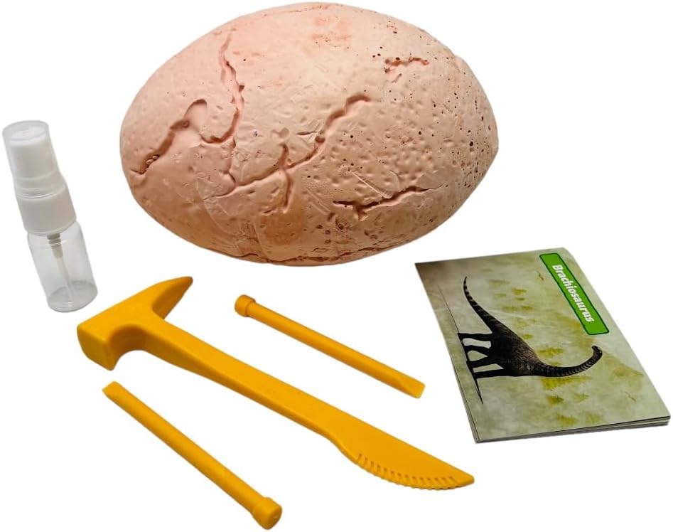 Jumbo Dino Egg Dig Kit for Kids-Excavate 12 Dinosaur Figures from 7" Egg - STEM Educational Toys for Boys & Girls, Age 6+
