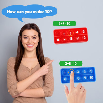 Regrouping Base Ten Place Value,Ten-Frame Counting Toys,Addition and Subtraction Math Manipulatives,Magnetic Dry Erase Board for Student Classroom Must Haves,Math Games for Kids Homeschool