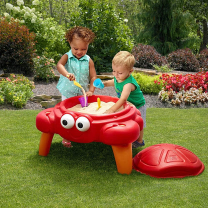 Crabbie Sand Table, Kids Sand Activity Sensory Table, 4 Piece Accessory Kit, Toddler Summer Outdoor Toys, Ages 1.5 - 6 Years Old
