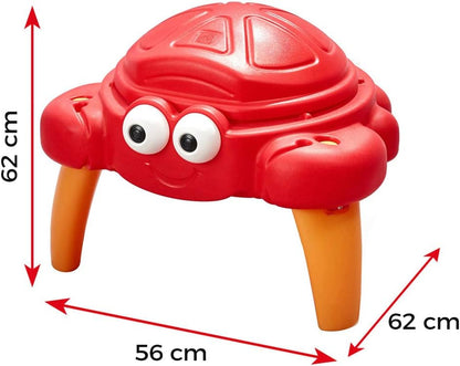 Crabbie Sand Table, Kids Sand Activity Sensory Table, 4 Piece Accessory Kit, Toddler Summer Outdoor Toys, Ages 1.5 - 6 Years Old