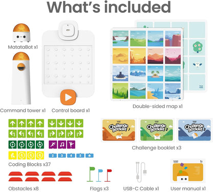 Coding Robot Set for Kids Ages 4+, STEM Robotics for Toddles to Learn Early Programming, Educational Toy for Homeschool & Classroom Ages 4-10