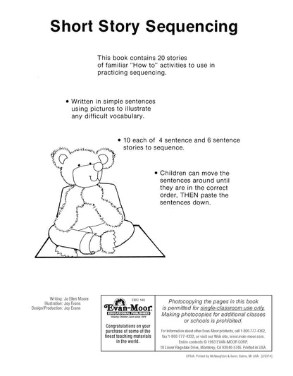 Evan-Moor Short Story Sequencing, Grades 1-2 - Teacher Reproducibles Print