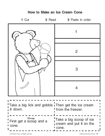 Evan-Moor Short Story Sequencing, Grades 1-2 - Teacher Reproducibles Print