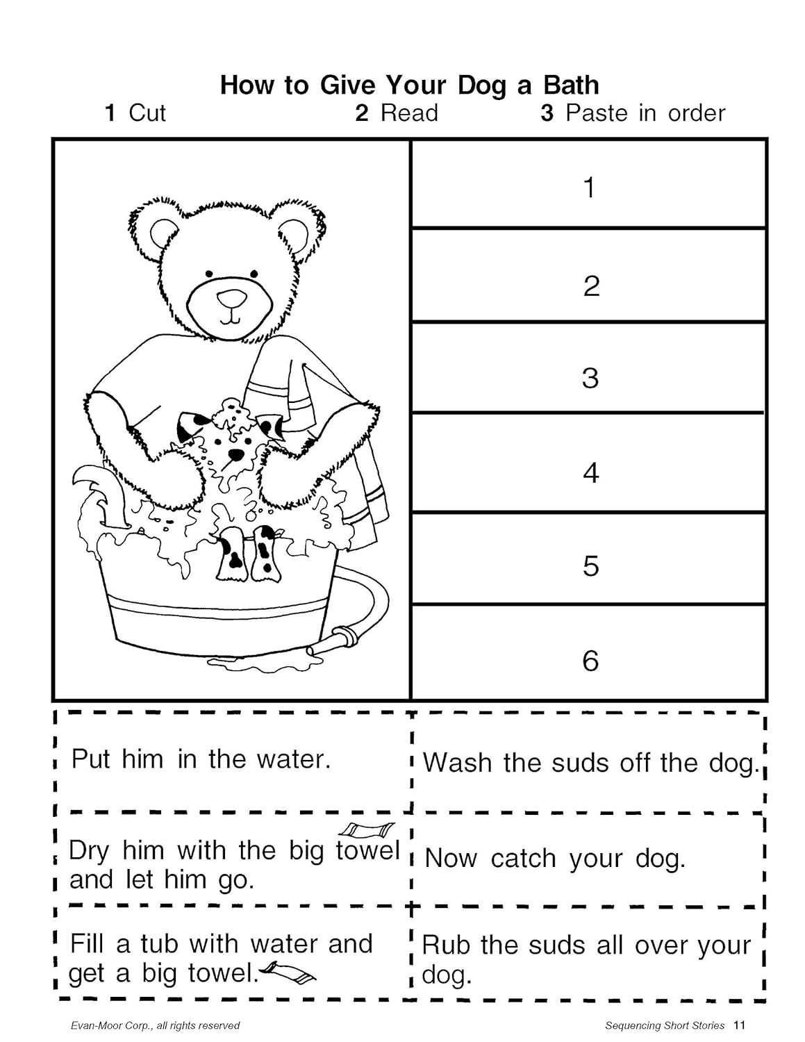 Evan-Moor Short Story Sequencing, Grades 1-2 - Teacher Reproducibles Print